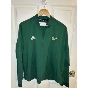 Adidas USF BULLS South Florida Team Issued 1/4 Zip Green Long sleeve Ladies XL